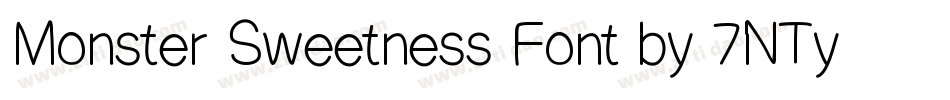Monster Sweetness Font by 7NTypes字体转换